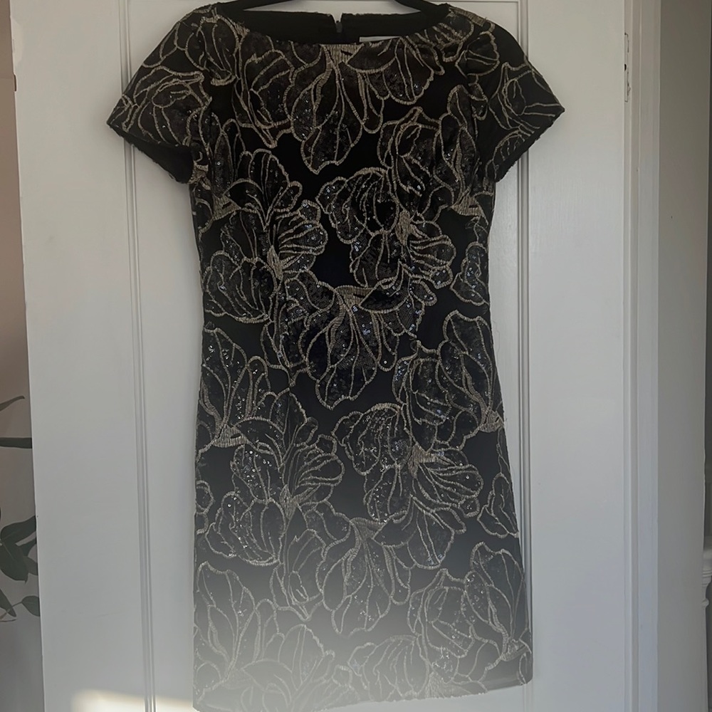 Tahari sequin cocktail dress